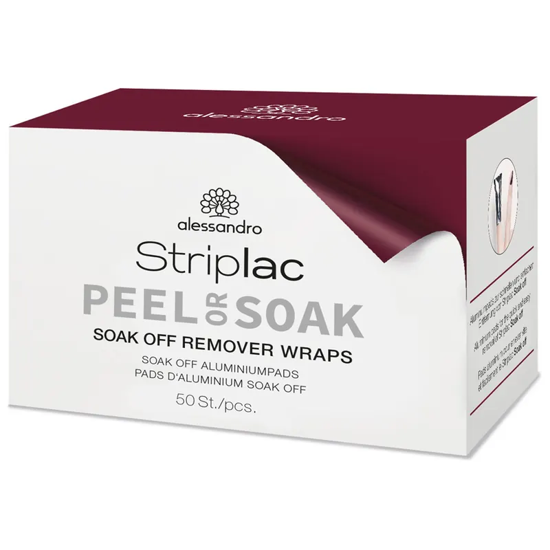 Alessandro Striplac Peel Or Soak Soak Off Remover Wraps