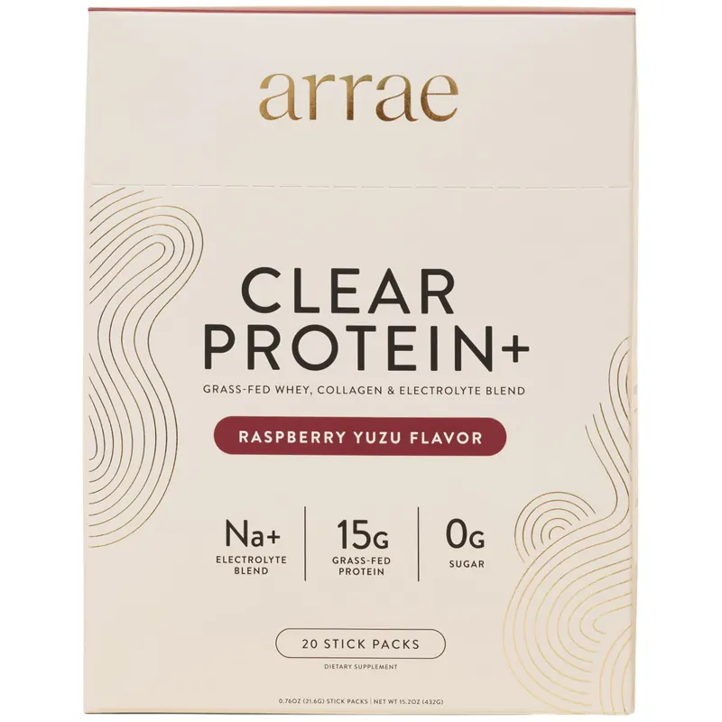 arrae Clear Protein+ Grass-Fed Protein & Electrolyte Blend - Raspberry Yuzu