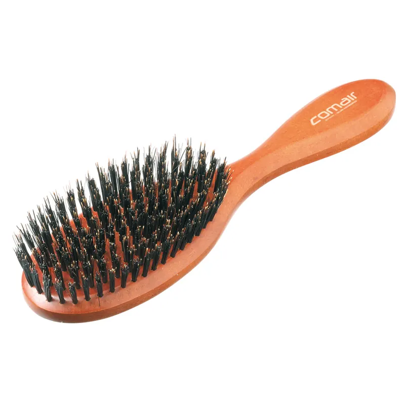 Comair Flat Brush Rosewood with Wild Boar Bristles, 11-row