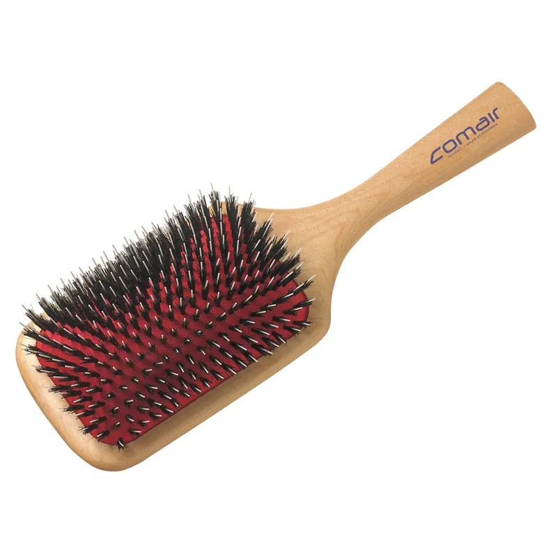Comair Wooden Brush with Nylon Pins, 13-row