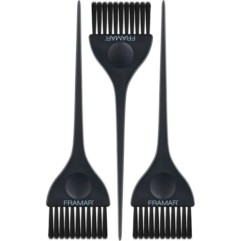 Framar Color Brush Set 3pc.Matte Black