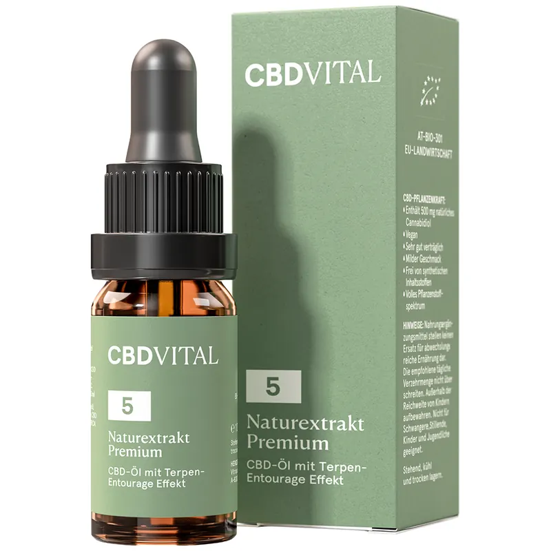 Olio di CBD Estratto Naturale PREMIUM 5%