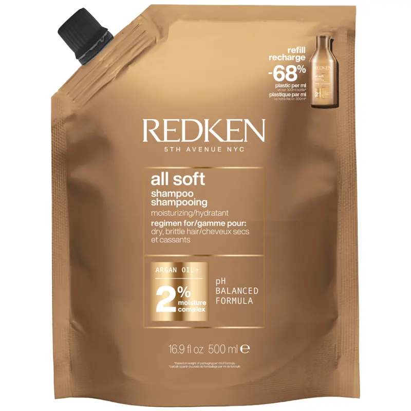 Redken All Soft Shampoo Refill Pouch