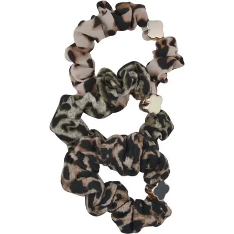 Scrunchi animal print mit Blüte 3 St